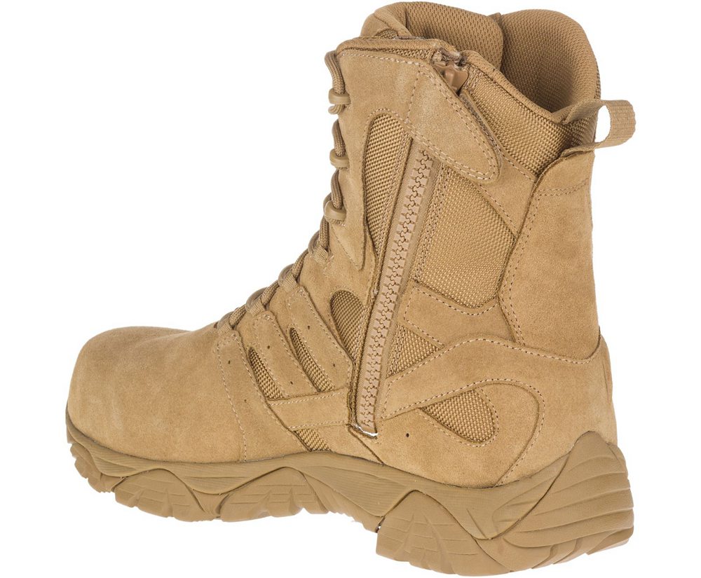 Botas Mujer - Merrell Moab 2 8\" Defense Zip Comp Toe - Kaki - LUGM-36081